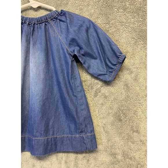 Mimi & Maggie Tranquil Garden Mariposa Denim Dress Baby Girl 3-6 Months - Picture 5 of 12